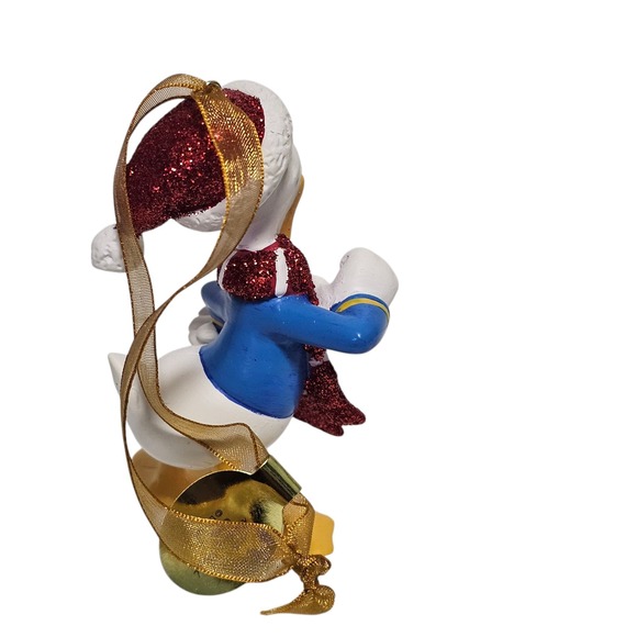 Danbury Mint Disney Donald Duck Christmas Ornament Santa Hat Scarf Holiday - Picture 4 of 9